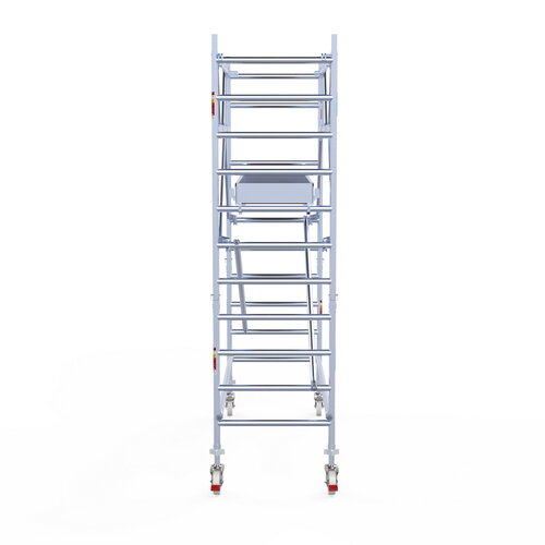 Rolsteiger Professional 90 x 250 x 4,2m werkhoogte + dubbelzijdige voorloopleuningen Euroscaffold Rolsteiger Professional 90 x 250 x 4,2m werkhoogte + dubbelzijdige voorloopleuningen
