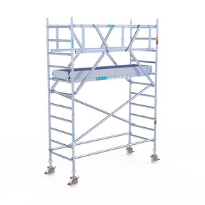 Euroscaffold Rolsteiger Professional carbondeck 90 x 250 x 4,2m werkhoogte + dubbelzijdige voorloopleuningen Rolsteiger Professional carbondeck 90 x 250 x 4,2m werkhoogte + dubbelzijdige voorloopleuningen
