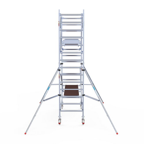 Rolsteiger Professional carbondeck 90 x 250 x 5,2m werkhoogte + dubbelzijdige voorloopleuningen Euroscaffold Rolsteiger Professional carbondeck 90 x 250 x 5,2m werkhoogte + dubbelzijdige voorloopleuningen