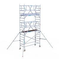Euroscaffold Rolsteiger Professional 90 x 250 x 6,2m werkhoogte + dubbelzijdige voorloopleuningen