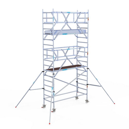 Rolsteiger Professional 90 x 250 x 6,2m werkhoogte + dubbelzijdige voorloopleuningen Euroscaffold Rolsteiger Professional 90 x 250 x 6,2m werkhoogte + dubbelzijdige voorloopleuningen