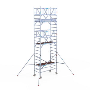 Euroscaffold Rolsteiger Professional carbon 90x190 7,2m werkhoogte dubbele voorloopleuning Rolsteiger Professional carbon 90x190 7,2m werkhoogte dubbele voorloopleuning