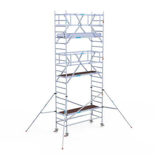 Rolsteiger Professional 90 x 250 x 7,2m werkhoogte + dubbelzijdige voorloopleuningen Euroscaffold Rolsteiger Professional 90 x 250 x 7,2m werkhoogte + dubbelzijdige voorloopleuningen