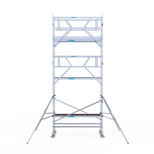 Rolsteiger Professional carbondeck 90 x 250 x 7,2m werkhoogte + dubbelzijdige voorloopleuningen Euroscaffold Rolsteiger Professional carbondeck 90 x 250 x 7,2m werkhoogte + dubbelzijdige voorloopleuningen