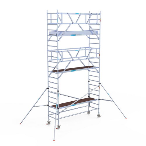 Rolsteiger Professional 90 x 305 x 7,2m werkhoogte + dubbelzijdige voorloopleuningen Euroscaffold Rolsteiger Professional 90 x 305 x 7,2m werkhoogte + dubbelzijdige voorloopleuningen