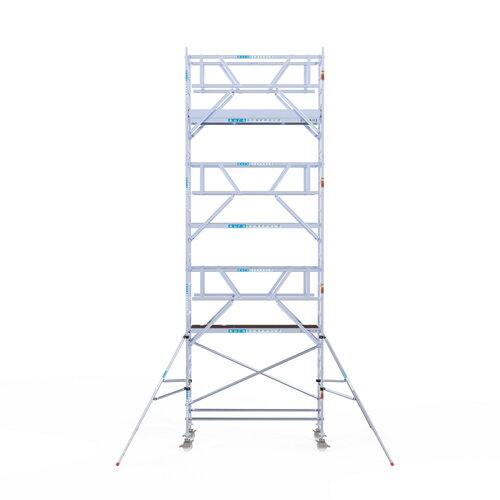 Rolsteiger Professional carbondeck 90 x 250 x 8,2m werkhoogte + dubbelzijdige voorloopleuningen Euroscaffold Rolsteiger Professional carbondeck 90 x 250 x 8,2m werkhoogte + dubbelzijdige voorloopleuningen