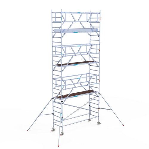 Rolsteiger Professional 90 x 305 x 8,2m werkhoogte + dubbelzijdige voorloopleuningen Euroscaffold Rolsteiger Professional 90 x 305 x 8,2m werkhoogte + dubbelzijdige voorloopleuningen