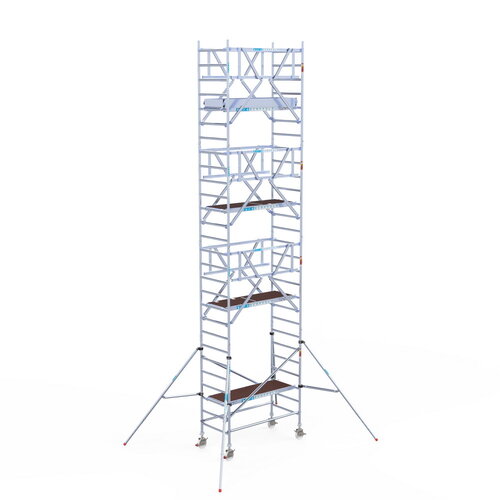 Rolsteiger Professional carbondeck 90 x 190 x 9,2m werkhoogte + dubbelzijdige voorloopleuningen Euroscaffold Rolsteiger Professional carbondeck 90 x 190 x 9,2m werkhoogte + dubbelzijdige voorloopleuningen
