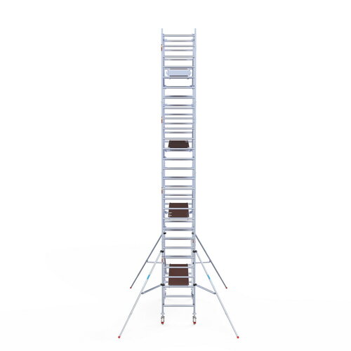 Rolsteiger Professional carbondeck 90 x 250 x 9,2m werkhoogte + dubbelzijdige voorloopleuningen Euroscaffold Rolsteiger Professional carbondeck 90 x 250 x 9,2m werkhoogte + dubbelzijdige voorloopleuningen