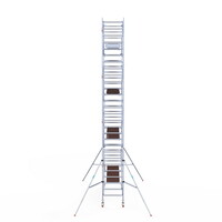 Euroscaffold Rolsteiger Professional carbondeck 90 x 305 x 9,2m werkhoogte + dubbelzijdige voorloopleuningen