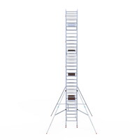 Euroscaffold Rolsteiger Professional 90 x 190 x 10,2m werkhoogte + dubbelzijdige voorloopleuningen