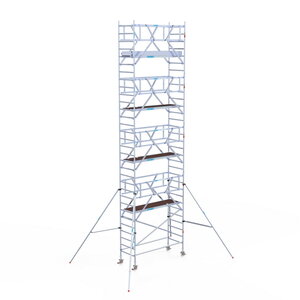 Euroscaffold Rolsteiger Professional 90 x 250 x 10,2m werkhoogte + dubbelzijdige voorloopleuningen Rolsteiger Professional 90 x 250 x 10,2m werkhoogte + dubbelzijdige voorloopleuningen