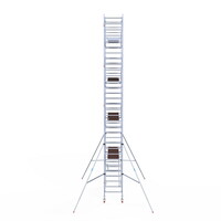 Euroscaffold Rolsteiger Professional carbondeck 90 x 305 x 10,2m werkhoogte + dubbelzijdige voorloopleuningen Euroscaffold Rolsteiger Professional carbondeck 90 x 305 x 10,2m werkhoogte + dubbelzijdige voorloopleuningen