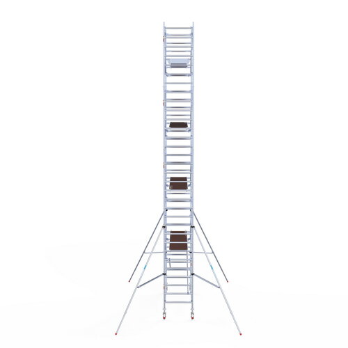 Rolsteiger Professional carbondeck 90 x 305 x 10,2m werkhoogte + dubbelzijdige voorloopleuningen Euroscaffold Rolsteiger Professional carbondeck 90 x 305 x 10,2m werkhoogte + dubbelzijdige voorloopleuningen