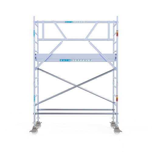 Rolsteiger Professional 90 x 250 x 4,2m werkhoogte + enkelzijdige voorloopleuningen Euroscaffold Rolsteiger Professional 90 x 250 x 4,2m werkhoogte + enkelzijdige voorloopleuningen