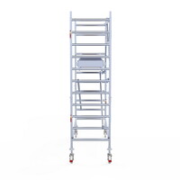 Euroscaffold Rolsteiger Professional 90 x 250 x 4,2m werkhoogte + enkelzijdige voorloopleuningen