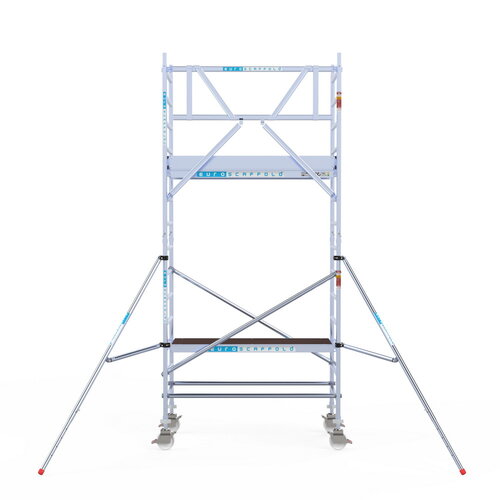 Rolsteiger Professional carbondeck 90 x 190 x 5,2m werkhoogte + enkelzijdige voorloopleuningen Euroscaffold Rolsteiger Professional carbondeck 90 x 190 x 5,2m werkhoogte + enkelzijdige voorloopleuningen