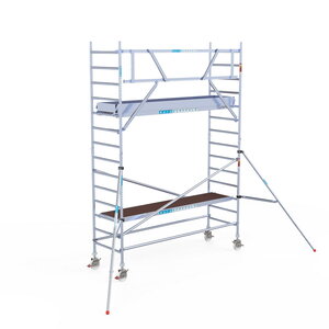 Euroscaffold Rolsteiger Professional carbondeck 90 x 305 x 5,2m werkhoogte + enkelzijdige voorloopleuningen Rolsteiger Professional carbondeck 90 x 305 x 5,2m werkhoogte + enkelzijdige voorloopleuningen