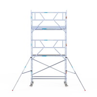 Euroscaffold Rolsteiger Professional carbondeck 90 x 250 x 6,2m werkhoogte + enkelzijdige voorloopleuningen
