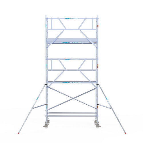 Euroscaffold Rolsteiger Professional carbondeck 90 x 250 x 6,2m werkhoogte + enkelzijdige voorloopleuningen