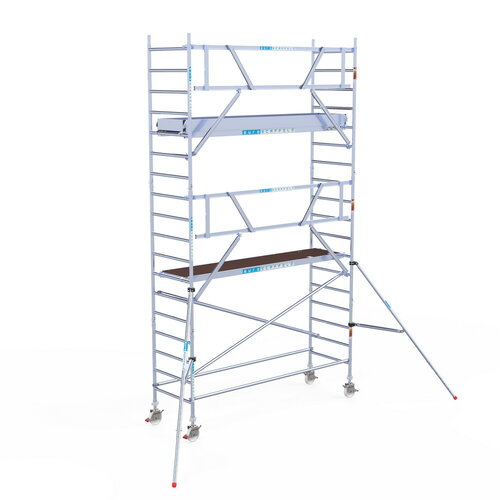Euroscaffold Rolsteiger Professional 90 x 305 x 6,2m werkhoogte + enkelzijdige voorloopleuningen