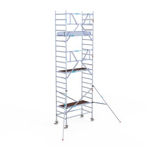 Euroscaffold Rolsteiger Professional carbondeck 90 x 190 x 7,2m werkhoogte + enkelzijdige voorloopleuningen Rolsteiger Professional carbondeck 90 x 190 x 7,2m werkhoogte + enkelzijdige voorloopleuningen