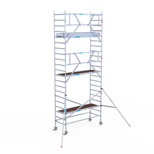 Euroscaffold Rolsteiger Professional carbondeck 90 x 250 x 7,2m werkhoogte + enkelzijdige voorloopleuningen Rolsteiger Professional carbondeck 90 x 250 x 7,2m werkhoogte + enkelzijdige voorloopleuningen
