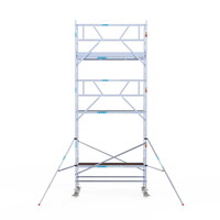 Euroscaffold Rolsteiger Professional carbondeck 90 x 250 x 7,2m werkhoogte + enkelzijdige voorloopleuningen