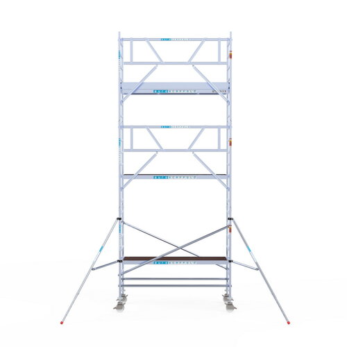 Rolsteiger Professional carbondeck 90 x 250 x 7,2m werkhoogte + enkelzijdige voorloopleuningen Euroscaffold Rolsteiger Professional carbondeck 90 x 250 x 7,2m werkhoogte + enkelzijdige voorloopleuningen