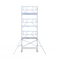 Euroscaffold Rolsteiger Professional carbondeck 90 x 250 x 8,2m werkhoogte + enkelzijdige voorloopleuningen