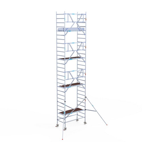 Rolsteiger Professional carbondeck 90 x 190 x 9,2m werkhoogte + enkelzijdige voorloopleuningen Euroscaffold Rolsteiger Professional carbondeck 90 x 190 x 9,2m werkhoogte + enkelzijdige voorloopleuningen