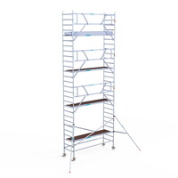 Euroscaffold Rolsteiger Professional 90 x 305 x 9,2m werkhoogte + enkelzijdige voorloopleuningen