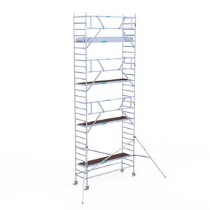 Euroscaffold Rolsteiger Professional carbondeck 90 x 305 x 9,2m werkhoogte + enkelzijdige voorloopleuningen Rolsteiger Professional carbondeck 90 x 305 x 9,2m werkhoogte + enkelzijdige voorloopleuningen