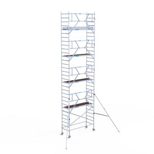 Euroscaffold Rolsteiger Professional carbondeck 90 x 250 x 10,2m werkhoogte + enkelzijdige voorloopleuningen Rolsteiger Professional carbondeck 90 x 250 x 10,2m werkhoogte + enkelzijdige voorloopleuningen
