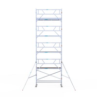 Euroscaffold Rolsteiger Professional carbondeck 90 x 305 x 10,2m werkhoogte + enkelzijdige voorloopleuningen Euroscaffold Rolsteiger Professional carbondeck 90 x 305 x 10,2m werkhoogte + enkelzijdige voorloopleuningen