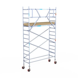 Euroscaffold Basis rolsteiger 75 x 250 x 5,2m werkhoogte met lichtgewicht platform Basis rolsteiger 75 x 250 x 5,2m werkhoogte met lichtgewicht platform
