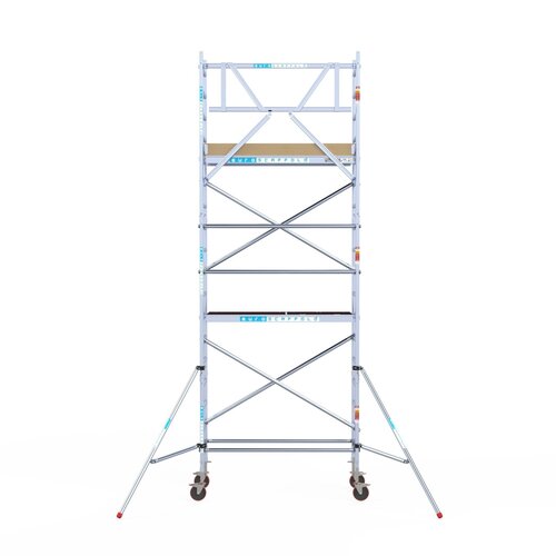 Euroscaffold Basis rolsteiger 75 x 190 x 6,2m werkhoogte met lichtgewicht platform