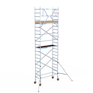 Euroscaffold Basis rolsteiger 75 x 190 x 7,2 meter werkhoogte met lichtgewicht platform Basis rolsteiger 75 x 190 x 7,2 meter werkhoogte met lichtgewicht platform