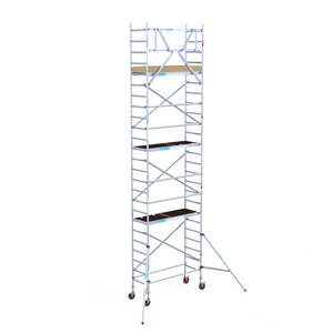 Euroscaffold Basis rolsteiger 75 x 190 x 8,2m werkhoogte met lichtgewicht platform Basis rolsteiger 75 x 190 x 8,2m werkhoogte met lichtgewicht platform