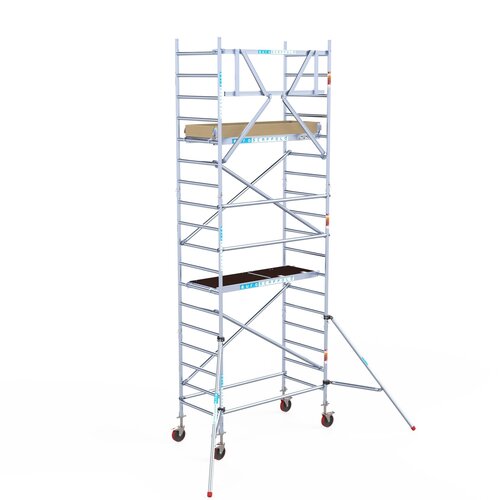 Basis rolsteiger 90 x 190 x 6,2m werkhoogte met lichtgewicht platform Euroscaffold Basis rolsteiger 90 x 190 x 6,2m werkhoogte met lichtgewicht platform