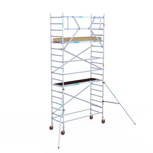 Euroscaffold Basis rolsteiger 90 x 250 x 6,2m werkhoogte met lichtgewicht platform
