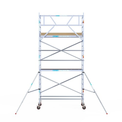 Euroscaffold Basis rolsteiger 90 x 250 x 6,2m werkhoogte met lichtgewicht platform
