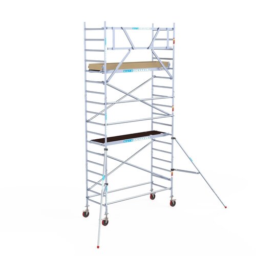 Euroscaffold Basis rolsteiger 90 x 250 x 6,2m werkhoogte met lichtgewicht platform