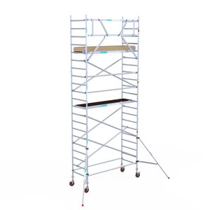 Basis rolsteiger 90 x 250 x 7,2m werkhoogte met lichtgewicht platform