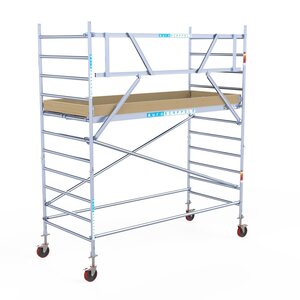 Euroscaffold Basis rolsteiger 135 x 305 x 4,2m werkhoogte met lichtgewicht platform Basis rolsteiger 135 x 305 x 4,2m werkhoogte met lichtgewicht platform