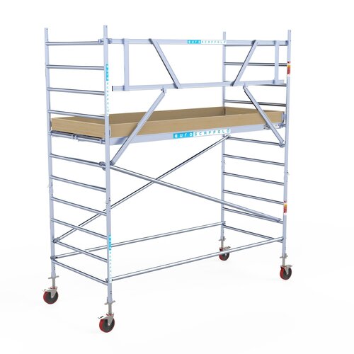 Euroscaffold Basis rolsteiger 135 x 305 x 4,2m werkhoogte met lichtgewicht platform