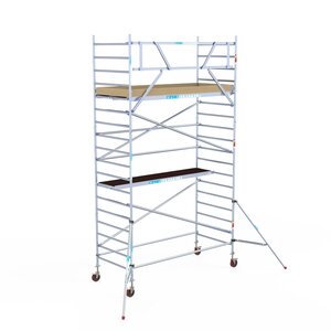 Euroscaffold Basis rolsteiger 135 x 305 x 6,2m werkhoogte met lichtgewicht platform Basis rolsteiger 135 x 305 x 6,2m werkhoogte met lichtgewicht platform