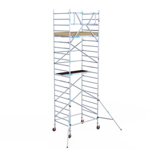 Euroscaffold Basis rolsteiger 135 x 190 x 7,2m werkhoogte met lichtgewicht platform Basis rolsteiger 135 x 190 x 7,2m werkhoogte met lichtgewicht platform