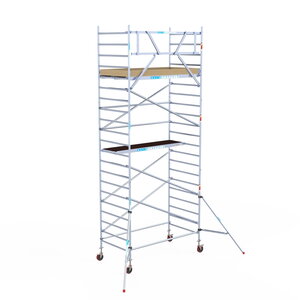 Euroscaffold ACTIE: Basis rolsteiger 135 x 250 x 7,2m werkhoogte met lichtgewicht platform ACTIE: Basis rolsteiger 135 x 250 x 7,2m werkhoogte met lichtgewicht platform