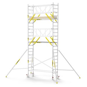 MAANDDEAL: Panthera PRO met dubbele voorloopleuning 75x245x7,2m werkhoogte carbon vloer